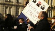 Demonstrace iniciativy Chcípl PES proti vládním opatřením v Praze v neděli 7. března 2021.
