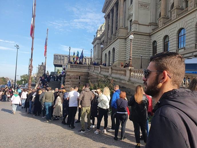 Demonstrace na Václavském náměstí 28. října 2022