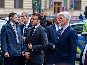 Emmanuel Macron v Praze.