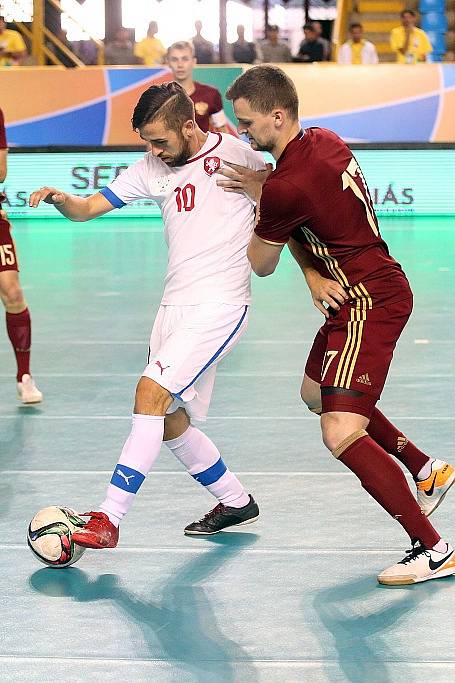 Češí akademici podlehli v semifinále MS ve futsalu Rusku 1:5, 9. července 2016.