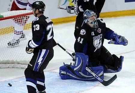 Zápas Tampy Bay Lightning s New York Rangers, který se odehrál 4. října v O2 Aréně v Praze.