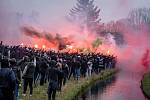 Fanoušci Feyenoordu Rotterdam před derby s Ajaxem Amsterdam.