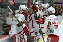 Hokejisté Slavie bojovali o prodloužení vítězné série na domácím ledě s Jihlavou.
