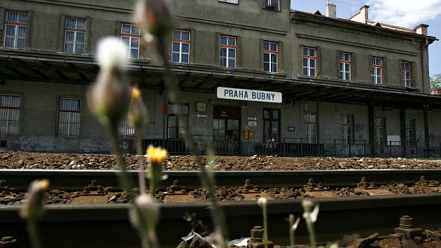 Vlakové nádraží Praha-Bubny.