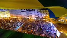 Z Koncertu pro Ukrajinu - Václavské náměstí 1. března 2022.