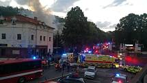 Požár v Domově Alzheimer Roztoky u Prahy 1. června 2022.
