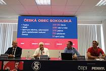 Tisková konference České obce sokolské (ČOS) k XVII. všesokolskému sletu 2024