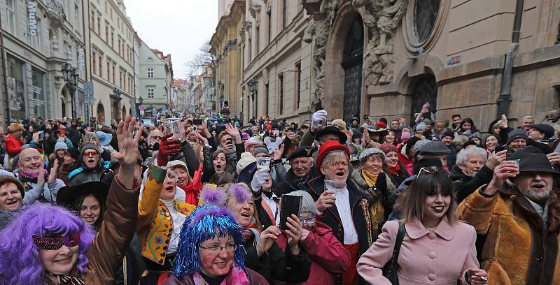 Malostranský masopust v sobotu 10.února 2018.