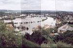 Povodně z roku 2002 v Praze. Snímky zachycují Ústření čistírnu odpadních vod v Bubenči.