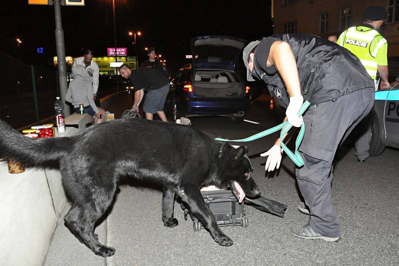 Z dopravně-bezpečnostní policejní akce pražské policie na magistrále na Pankráci.