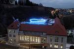 The light installation by the Czech artist Jiří David at the Kunsthalle in Prague commemorates ten years since the death of President Václav Havel.