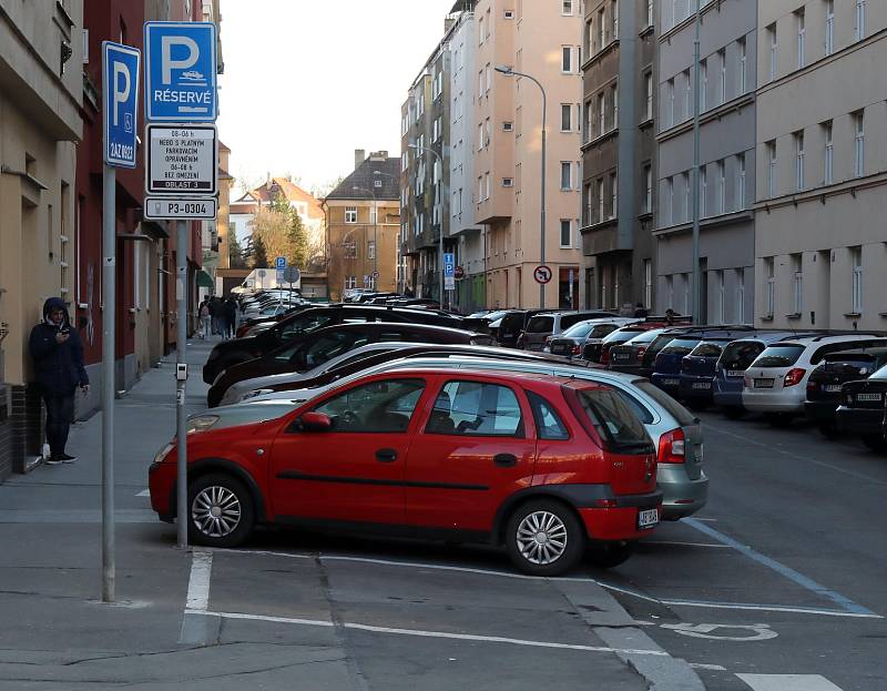 Zóny placeného stání na Praze 3 Žižkově.