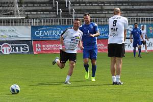 Daniel Pudil se rozloučil s kariérou při zápase Real Top Praha - Sheffield Wednesday na žižkovském stadionu.