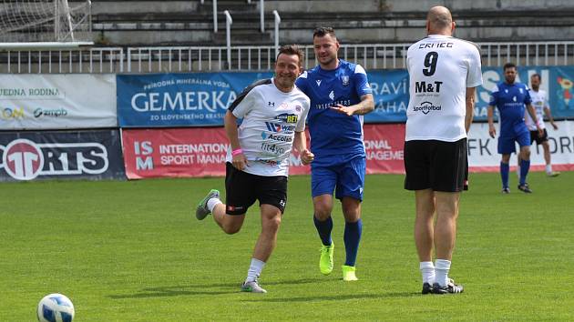 Daniel Pudil se rozloučil s kariérou při zápase Real Top Praha - Sheffield Wednesday na žižkovském stadionu.