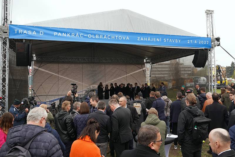 Slavnostní zahájení stavby metra D, úseku Pankrác - Olbrachtova.