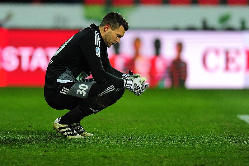 Fotbalové utkání HET ligy mezi celky SK Slavia Praha a Bohemians Praha 1905 25. února v Praze.