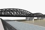 Vizualizace nového železničního mostu v Praze.