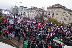 Demonstrace Kavčí hory 17. listopad 2022.