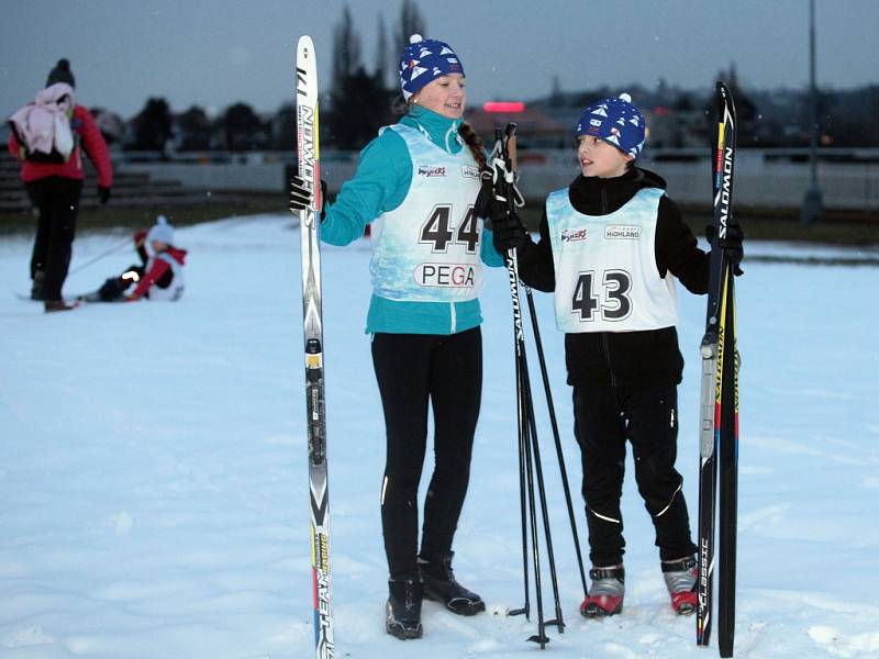 Pražský pohár v běhu na lyžích v Ski Parku Chuchle 4. února.