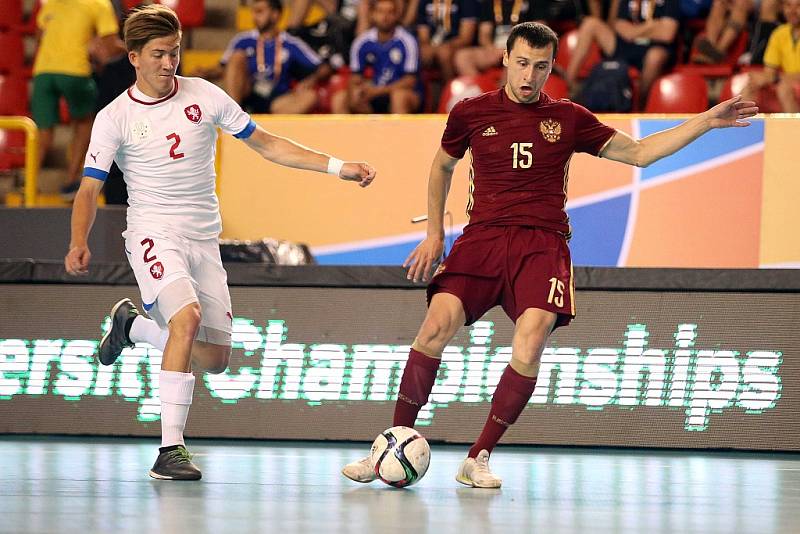 Češí akademici podlehli v semifinále MS ve futsalu Rusku 1:5, 9. července 2016.