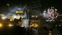 Nový rok 2022 v Praze - Letenské sady a Václavské náměstí.