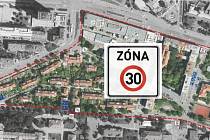 Další část Prahy 3, kde chce radnice zavést omezení rychlosti na 30 km/h.