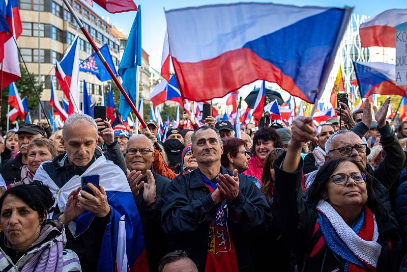 Demonstrace na Václavském náměstí, 28. září 2022