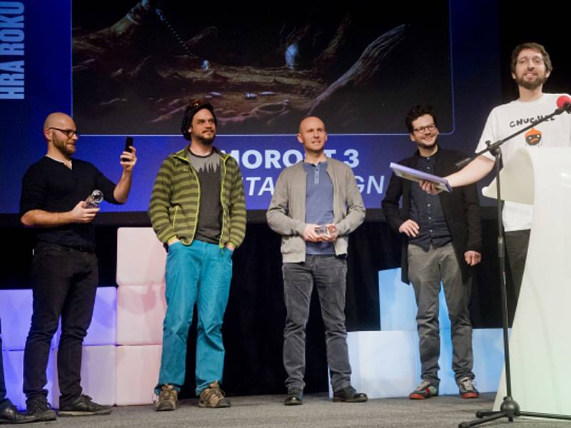 V kategorii Česká hra roku 2016 zvítězila hra Samorost 3 od studia Amanita Design ve složení (zleva): Adolf Lachman, David Oliva, Václav Blín, Tomáš Dvořák a Jakub Dvorský.