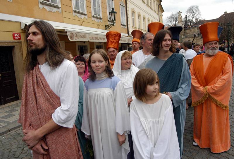 Fragment Pašijových her. Ukřižování Ježíše Krista.