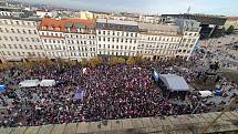 Demonstrace na Václavském náměstí 28. října 2022
