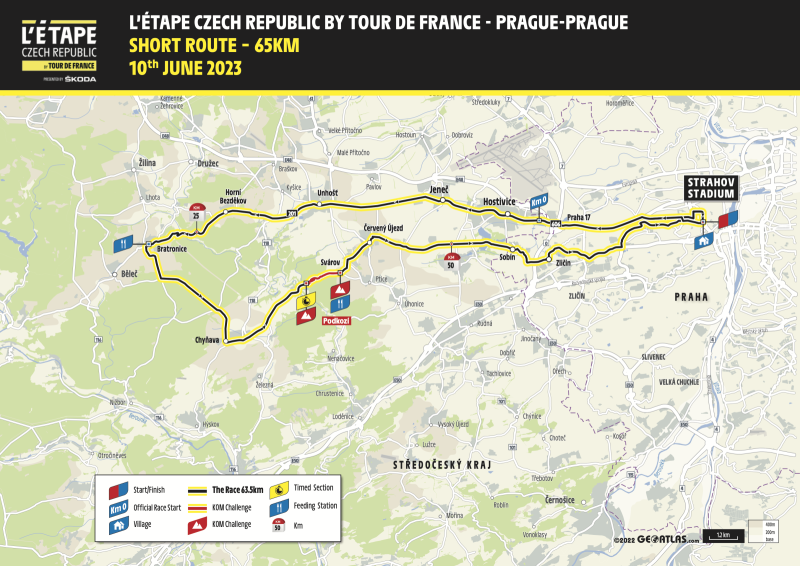 Mapa jedné z tras letošního ročníku závodu L'Etape