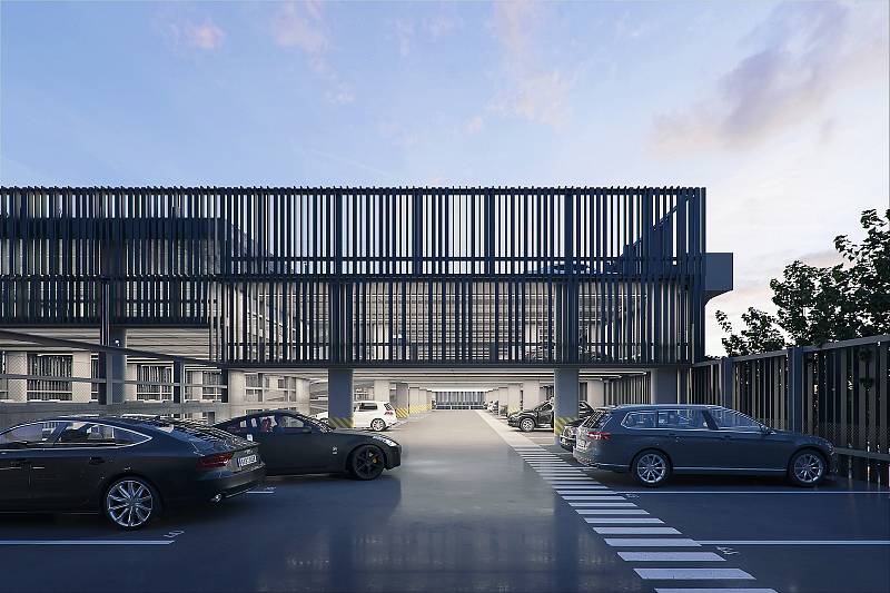 Praha začala stavět nový parkovací dům v Nových Butovicích.