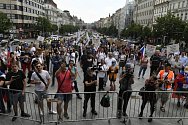 Protivládní demonstrace svolaná hnutím Otevřeme Česko-Chcípl PES se konala 6. června 2021 na Václavském náměstí v Praze.