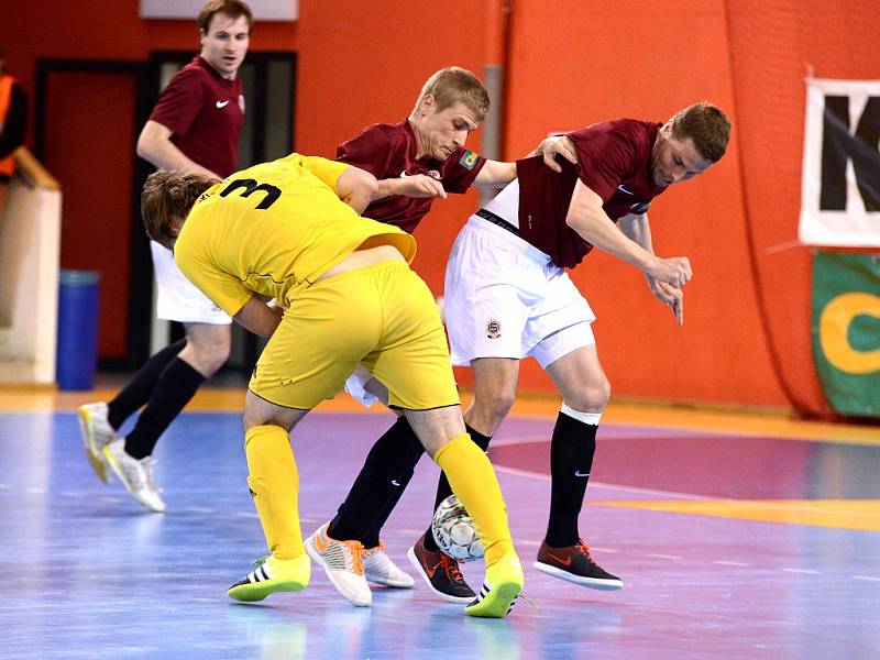 IV. zápas čtvrtfinále play off Chance futsal ligy: AC Sparta Praha - Nejzbach Vysoké Mýto 3:2 (2:1), 26. dubna 2016.