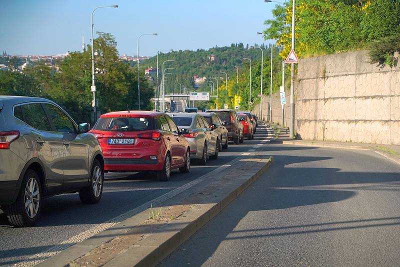 Barrandovský most - sjezd na Brno - Modřany - Braník