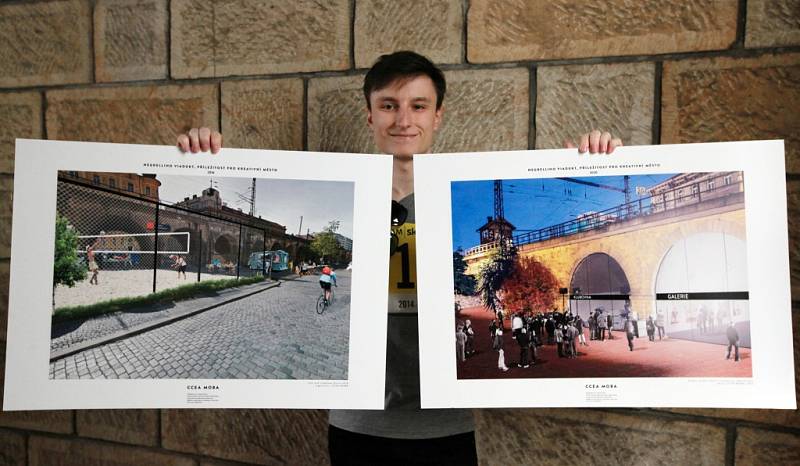 Z tiskové konference k desátému ročníku Noci literatury a k prezentaci projektu Léto pod viaduktem 2016 i studie nového využití Negrelliho viaduktu v pražském Karlíně.