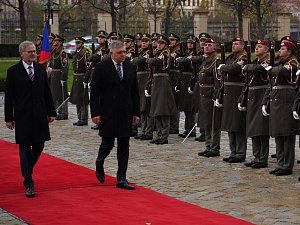 Slovenský premiér Robert Fico v Praze.