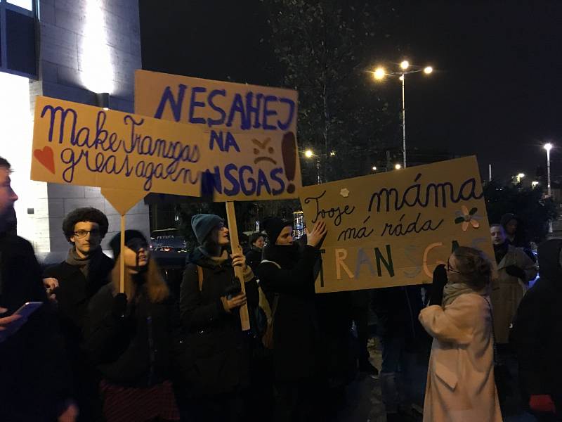 Protest za zachování Transgasu uspořádala iniciativa SOS Transgas