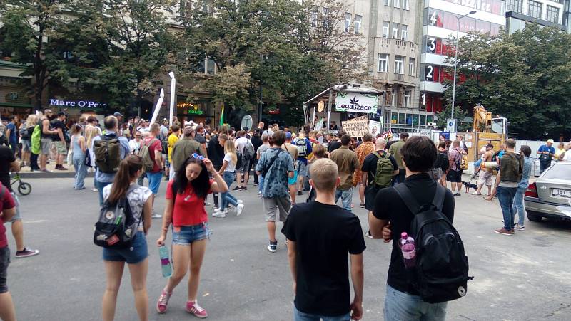 Million Marihuana March 2020. Václavské náměstí.