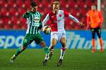 Fotbalové utkání HET ligy mezi celky SK Slavia Praha a Bohemians Praha 1905 25. února v Praze.