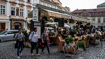 Zahrádky restaurací v centru Prahy