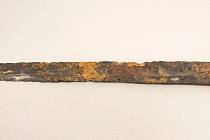 Nalezený raně středověký meč.