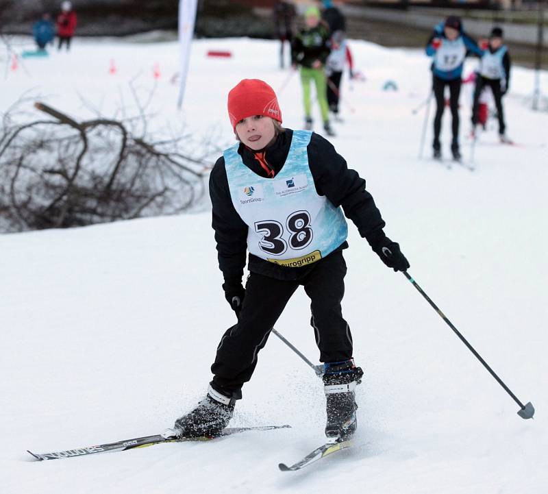 Pražský pohár v běhu na lyžích v Ski Parku Chuchle 4. února.