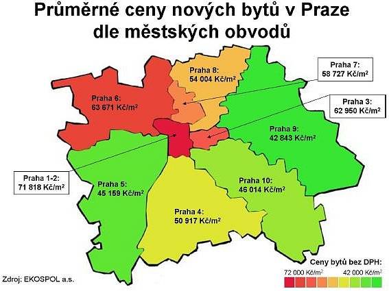 Cenová mapa.