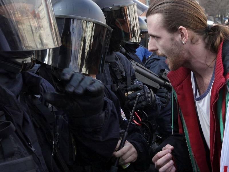 Sobotní demonstrace proti islamizaci. Václavské náměstí