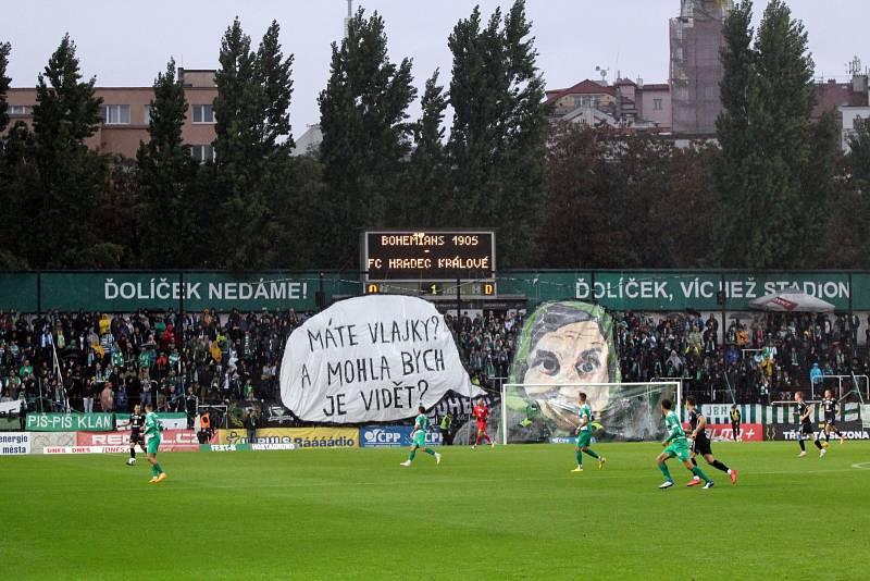 Ze soboty odložený zápas Bohemians - Hradec Králové se v Ďolíčku dohrával hned v pondělí