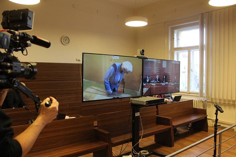 Videokonferenční jednání v případu doživotně odsouzené Jaroslavy Fabiánové Městský soud v Praze.