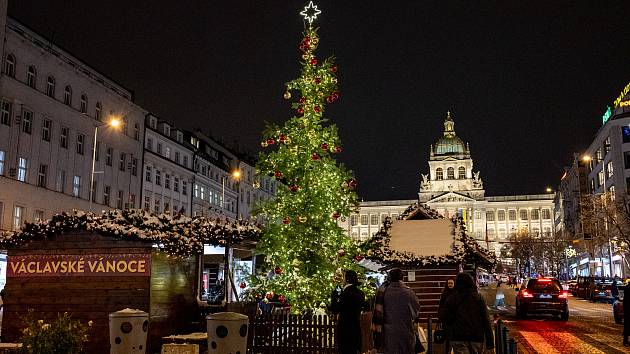 Vánoční trhy - Václavské náměstí -  (horní část)