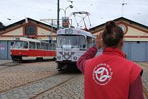 Slavnostní zahájení výstavby nové výstavní haly pro silniční vozidla Muzea MHD Dopravního podniku hl. m. Prahy (DPP) a představení tramvaje T3 ev. č. 7188 se speciálním polepem, připomínajícím legendární vozy metra Ečs u příležitosti 50. výročí od zahájen