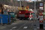 Rekonstrukce tramvajové trati v Zenklově ulici.